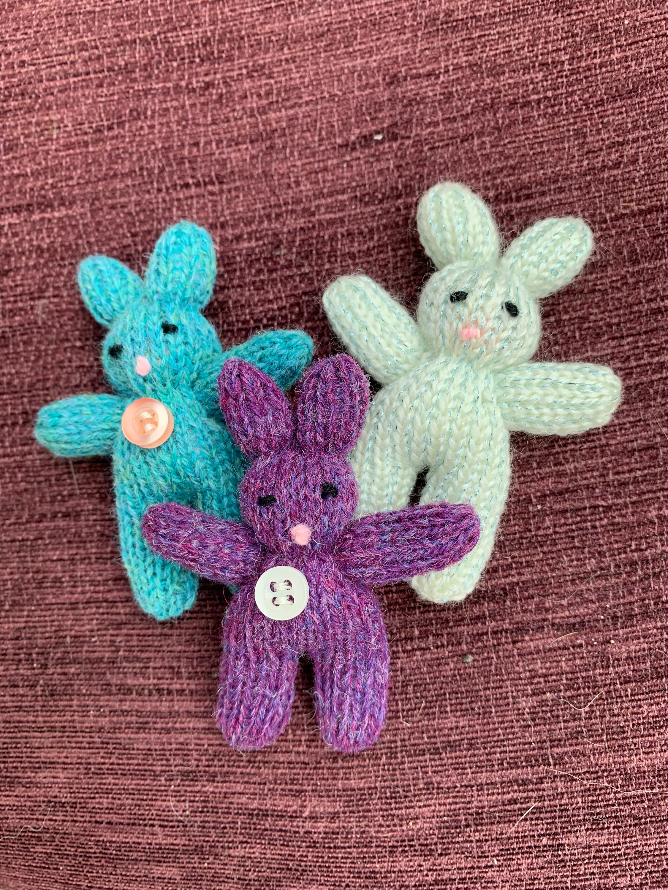 Mini Bunny Rabbit 9cm Knitted Various Colours - Etsy UK