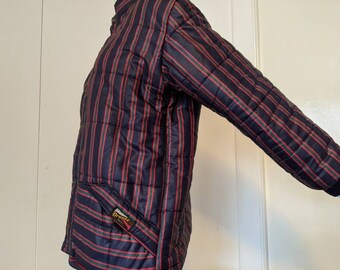 Vintage 80s Puffer Jacket/Puffer Coat/Striped Coat/Vintage Winter Coat/Vintage clothing/Vintage Clothes/Vintage Coat/oversized puffer/80s
