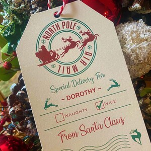 Large North Pole Gift Tags (Customize and Print)