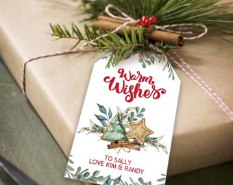 Christmas Gift Tags (4 Designs / Customize and Print)