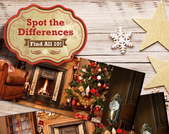 Christmas Holiday Game / Find the 10 Differences