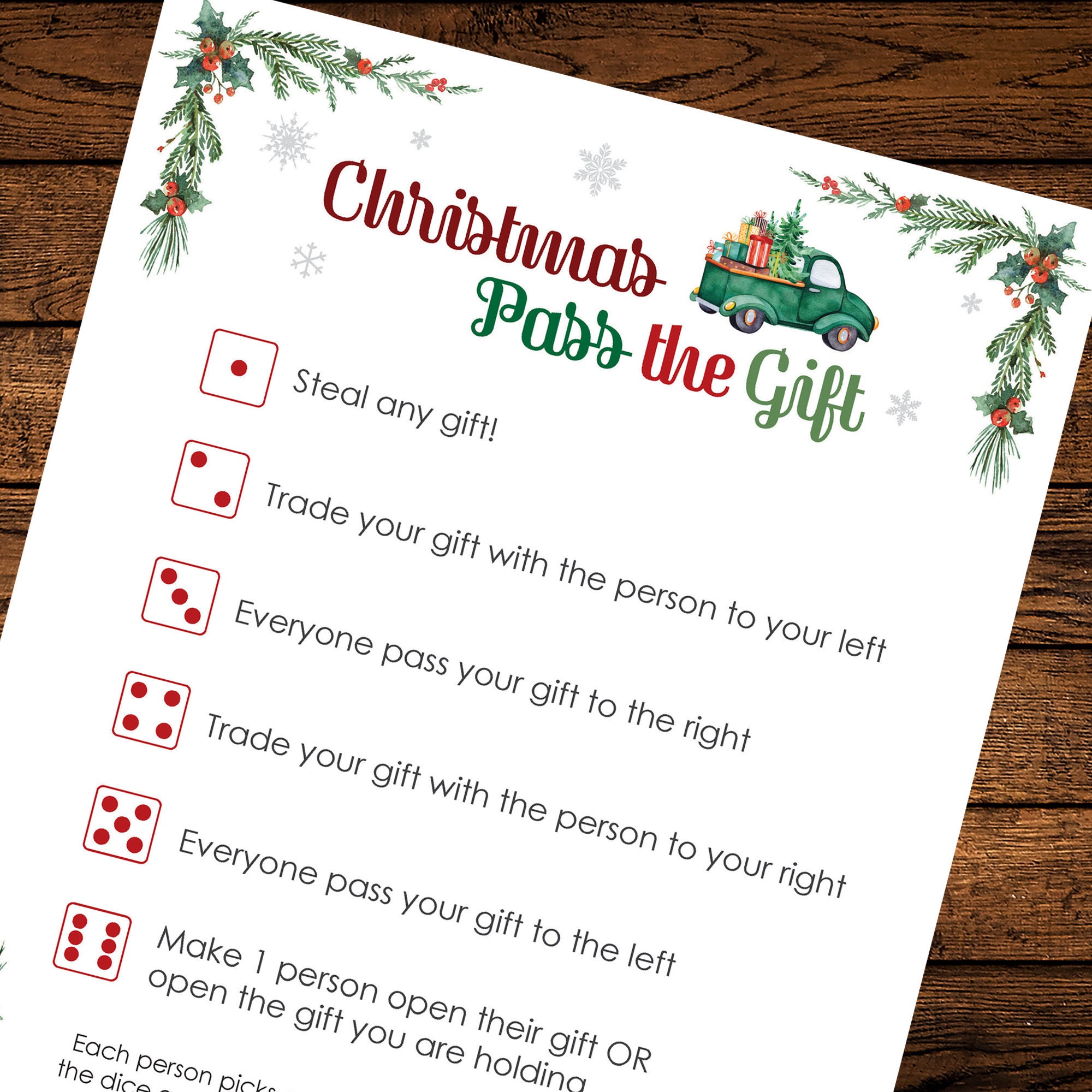 Christmas Pass the Gift PRINTABLE GAME - Etsy Canada