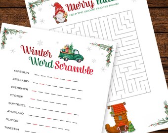 NEW Merry Maze & Word Scramble