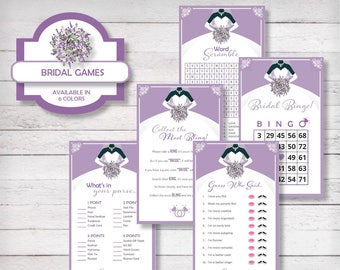 5 BRIDAL GAMES / Lilac Purple (Other Colors Available)