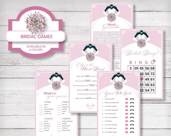5 BRIDAL GAMES / Blush Pink (Other Colors Available)