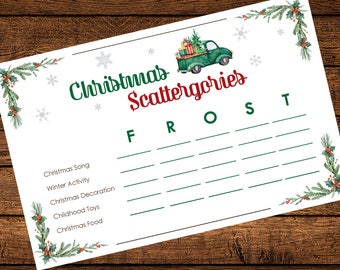 Christmas Scattergories (DOWNLOAD & PRINT)