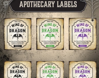 6 Unique Apothecary Labels / Halloween Tags (PRINTABLE)