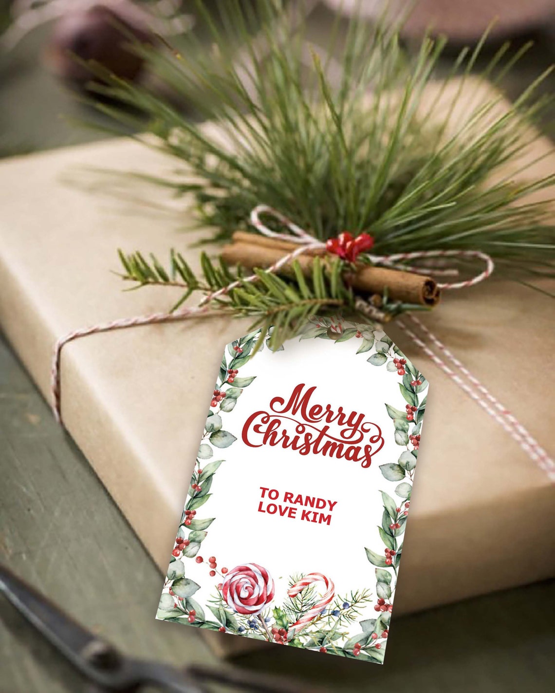 Christmas Gift Tags customize and Print - Etsy UK