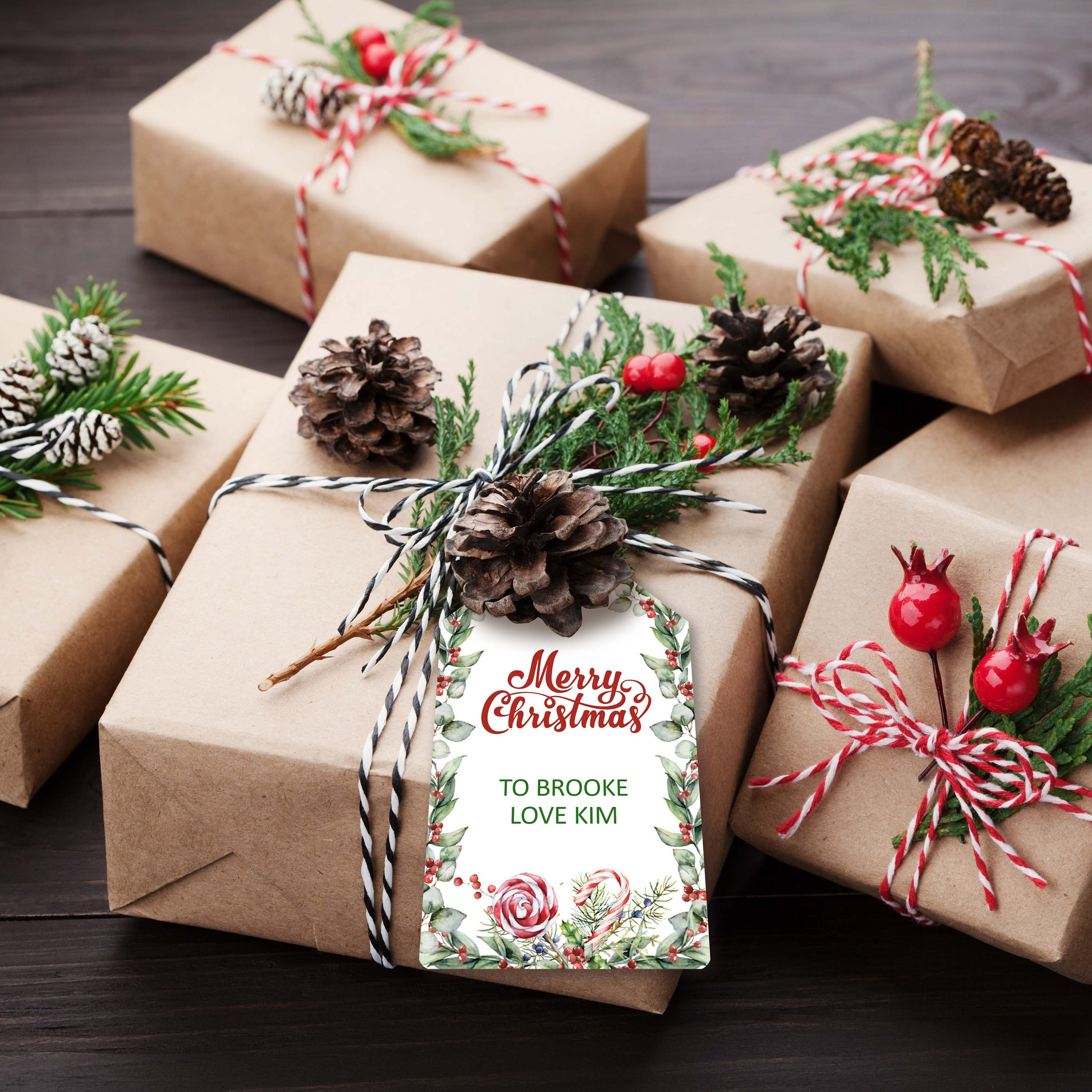 Christmas Gift Tags customize and Print - Etsy UK