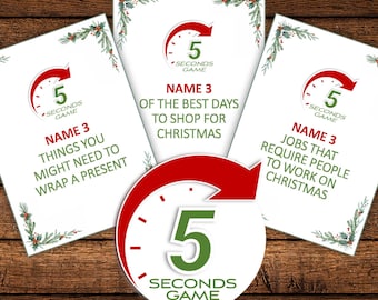 5 Seconds Game - Christmas Version (DOWNLOAD & PRINT)