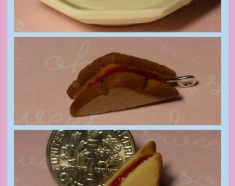 Peanut Butter & Jelly Sandwich Pendant