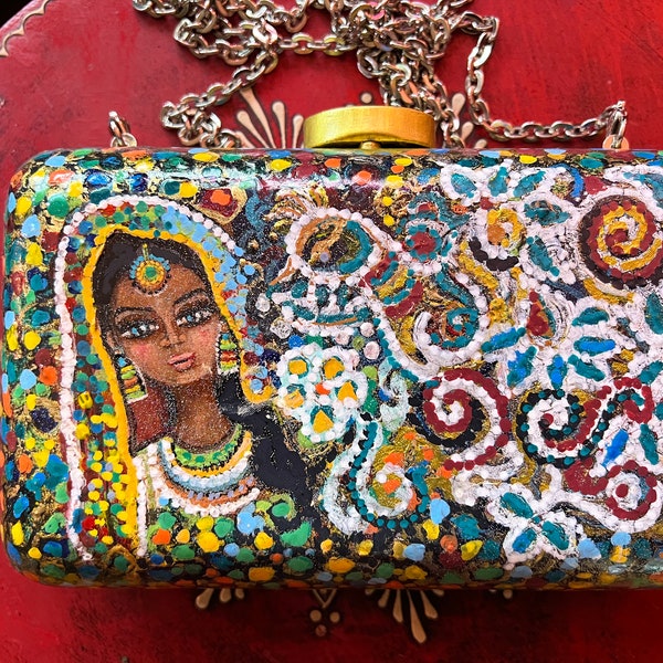 Mosaic Wristlet Clutch Bag