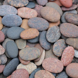 Piedras de playa ovaladas, piedras marinas, guijarros ovalados, lote de 100 unidades, tamaño pequeño