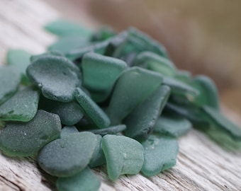 Emerald - Forest Green  Beach Glass Bulk  Sea Glass SMALL