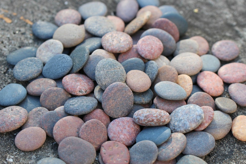 Round Sea Stones Bulk 100 pcs SMALL image 5