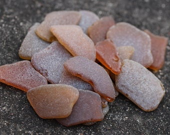 Amber Brown, Medium Size, Beach Glass, Good Craft Quality