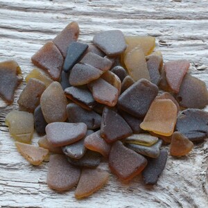Tiny Brown Beach Glass Tiny Sea Glass Genuine Sea Glass image 2