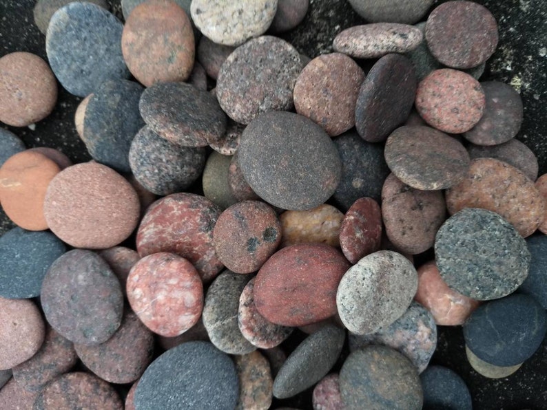 Round Sea Stones Bulk 100 pcs SMALL image 3