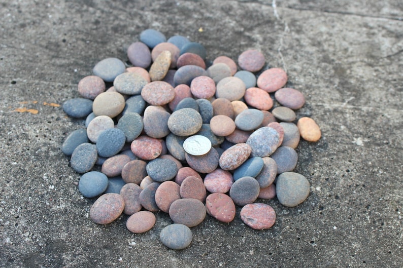 Round Sea Stones Bulk 100 pcs SMALL image 8