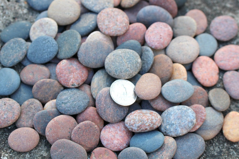 Round Sea Stones Bulk 100 pcs SMALL image 6