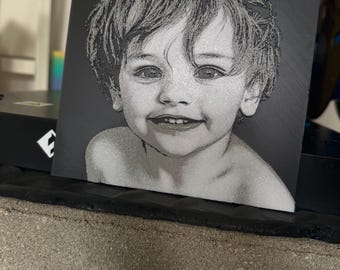 Custom 3D Printed Photo, Black White photo/ Personalized Portrait