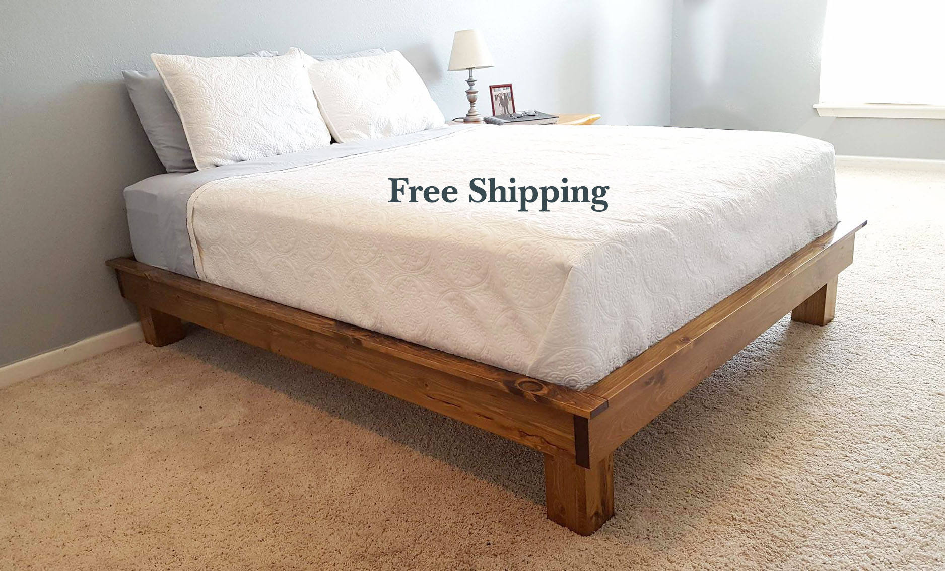 Platform Bed Chunky Leg Platform Bed Dani Platform Bed Etsy