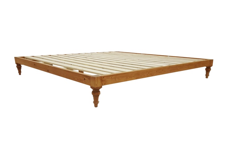 Platform Bed Bohemian Bed Turned Leg Bed Turned Leg Etsy