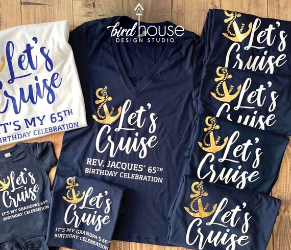 Let's Cruise Family Vacation Couples Anchor Boat T Shirt Let's Cruise Family Vacation Couples Anchor Boat T Shirt
