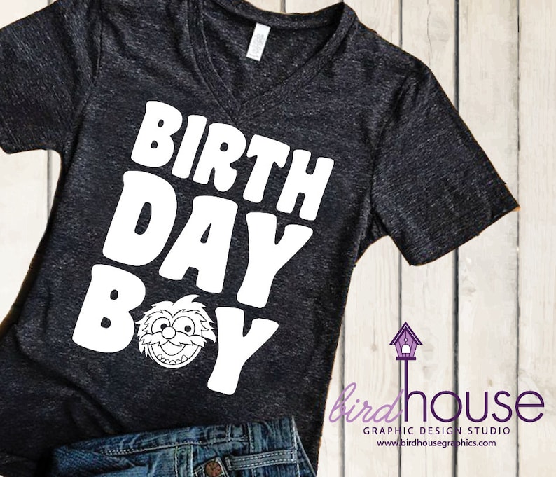 Any Color Gift Customize Muppet Babies Birthday Boy Shirt Animal Personalized Funny Shirt