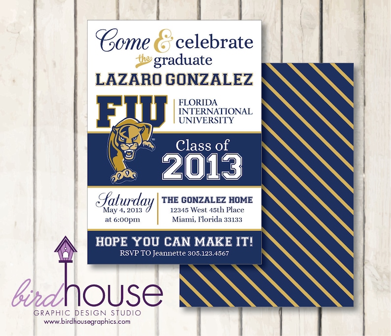 Penn State Graduation Invitation Any School University Etsy