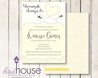 Mommy to Bee Baby Shower Invitation