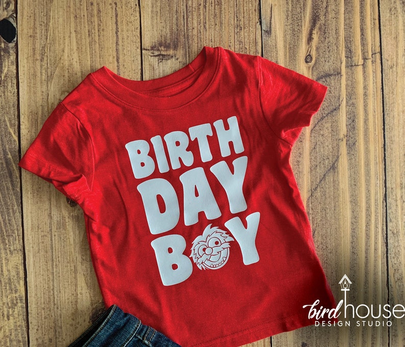 Any Color Gift Customize Muppet Babies Birthday Boy Shirt Animal Personalized Funny Shirt