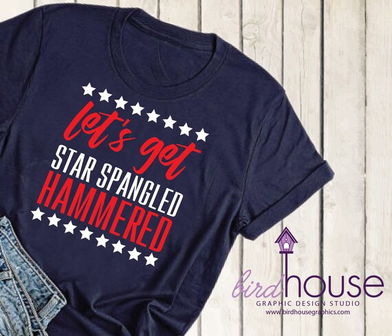 Funny 4th Of July Shirt - Star Spangled Hammered T-Shirt Funny 4th Of July Shirt - Star Spangled Hammered T-Shirt