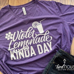 Violet Lemonade Kinda Day, Disney Epcot Flower and garden Festival, cute Shirt, Custom Matching Group Tees, Cute Graphic Tees for the parks