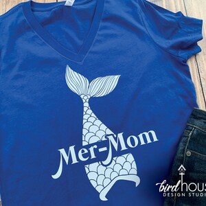 Mer-Mom, Little Mermaid Birthday Shirt Family Mom, Cute Party Shirt, Personalized, Any Color, Mama, Personalized Family Party Shirts