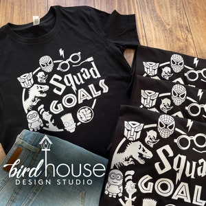 Squad Goals Shirt, Universal Matching Group Shirts, Custom Any Text and Any Color, Park Graphic Tees, HP, Orlando Family Vacation, Trip