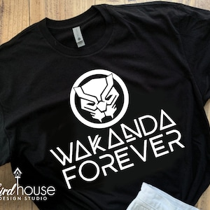 Wakanda Forever Black Panther Avengers Any Logo, Cute Super Hero Birthday Shirt, Any Color or Style Shirt, Graphic tee