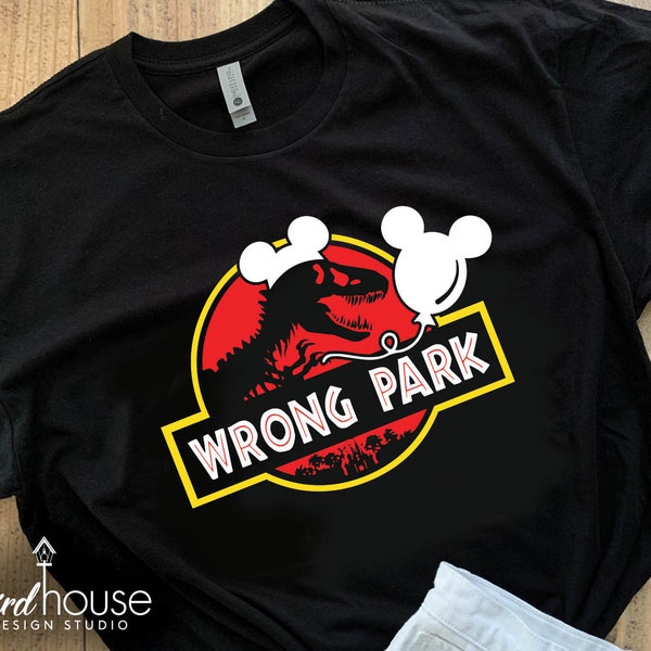 Wrong Park Shirt, COLOR, Funny Disney Universal Graphic Tee, Matching Group Shirts, Mickey Balloon & hat, Cute Tees for your Family Vacation