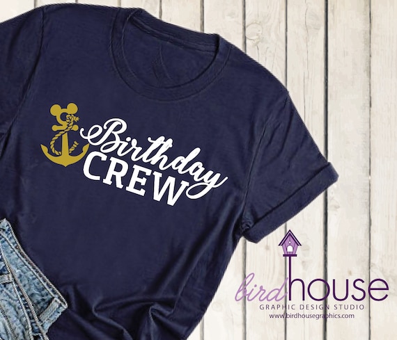 Birthday Crew, Cute Mickey Anchor Shirt, Disney Cruise Shirt