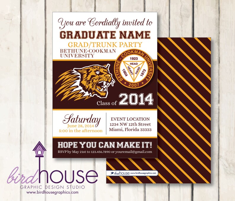 Penn State Graduation Invitation Any School University Etsy
