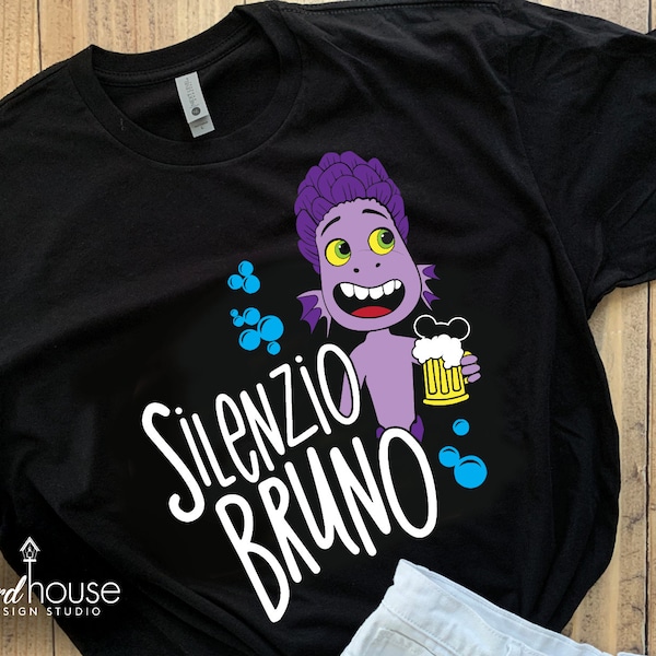 Silenzio Bruno Shirt, Luca or Alberto, Funny Epcot Food & Wine Tee, Disney Drinking Matching Group Shirts, Full Color, Flower and Garden