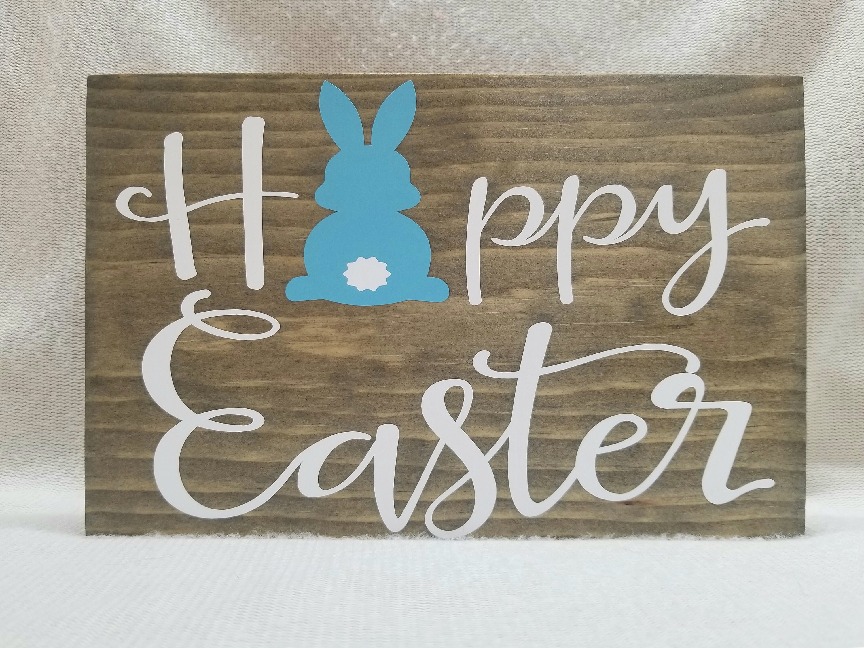 Custom Easter Wood Sign Happy Easter Sign Easter Home Decor Etsy