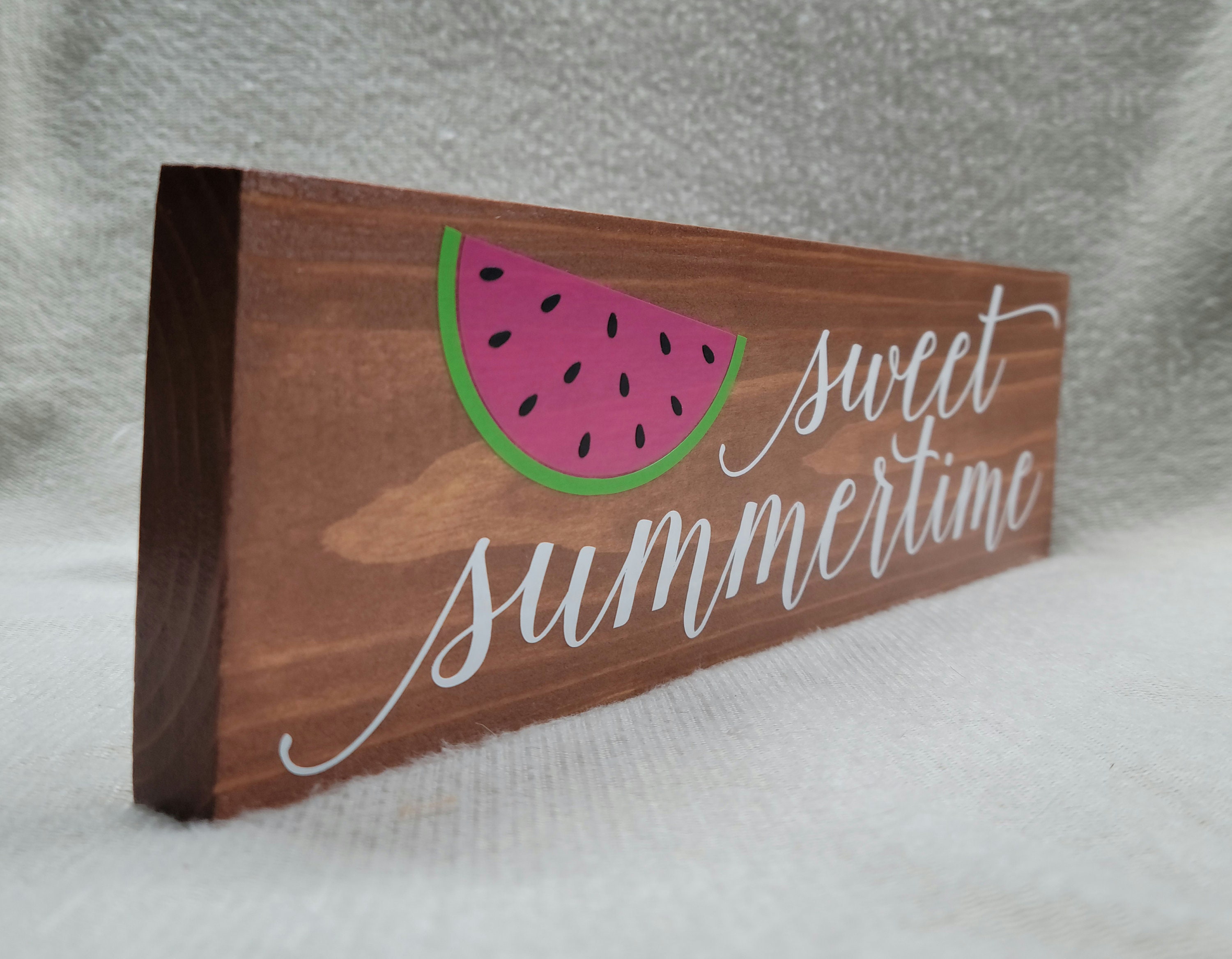 Custom Sweet Summertime Watermelon Wood Sign Watermelon Sign | Etsy