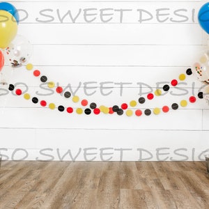 Verjaardag primaire kleuren banner ballonnen DIGITALE ACHTERGROND