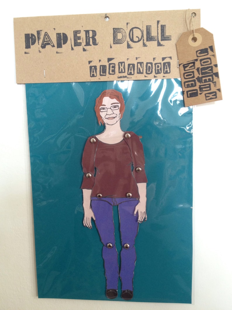 Personalized paper doll, custom made paper doll portrait image 4