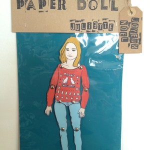 Personalized paper doll, custom made paper doll portrait image 1