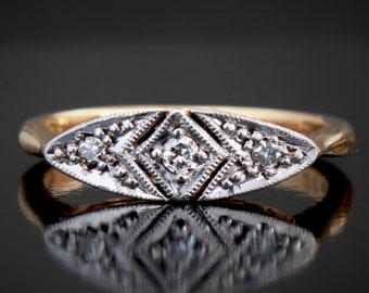 Art Deco Diamond Engagement Ring | 1920s Diamond Ring | Antique Diamond anniversary Ring | Antique Old Cut Diamond Ring