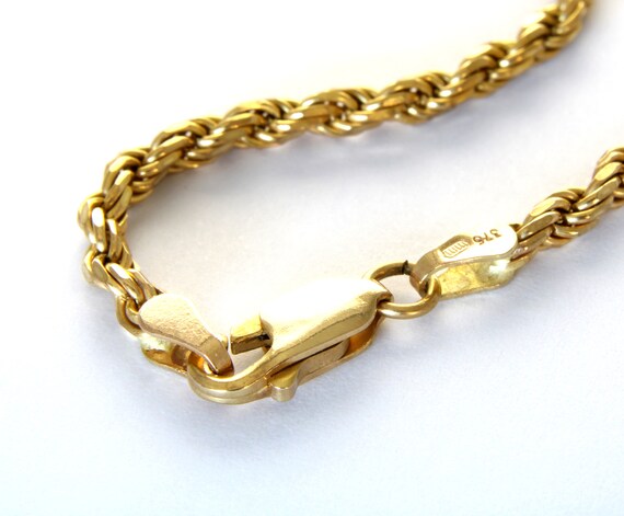 Fancy Yellow Gold Necklace Chain Fancy Rope Twist Style Etsy
