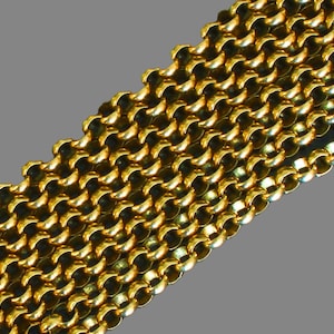 Heavy Victorian Rose Gold Necklace Chain, Antique Long & Heavy 9k Belcher Chain 164 cm (64.5 inches) Long, Layaway Available