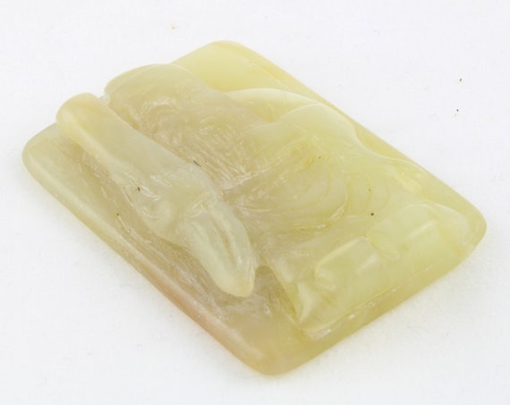 Antique Chinese Celadon Jade Pendant - image 9